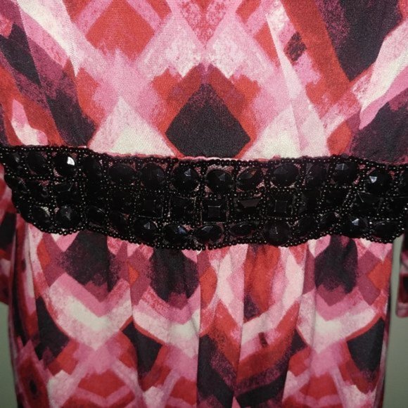 4 for $10 STYLE & CO BEAD WAIST TUNIC TOP SZ LG - Picture 2 of 5